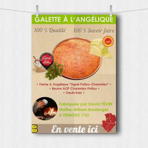 Affiche de promotion de la galette à l'angélique